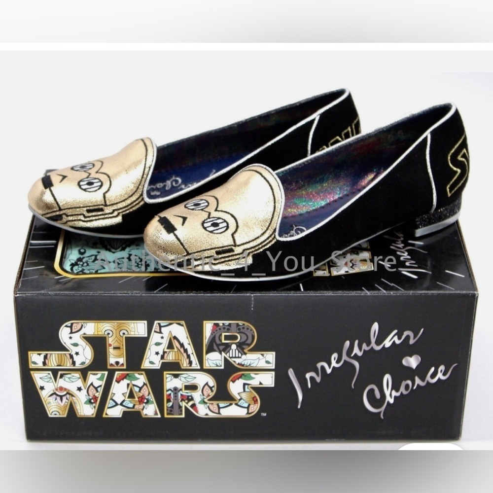 Disney Star Wars Irregular Choice Star Wars C-3PO Flats shoes loafer sz 10 comfy